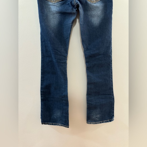 Pre-Owned Size 12 Rodeo Girl Dark Blue Rhinestone Embellished Jeans - Picture 7 of 12